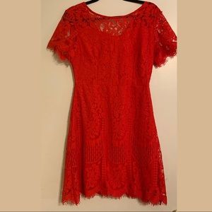 MSLG red lace dress